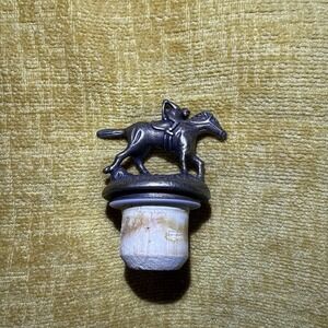 Blanton's Bourbon Whiskey Bottle Stopper w/ Race Horse & Jockey, Letter 'O'